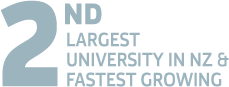 2nd Largest university in NZ & fastest growing